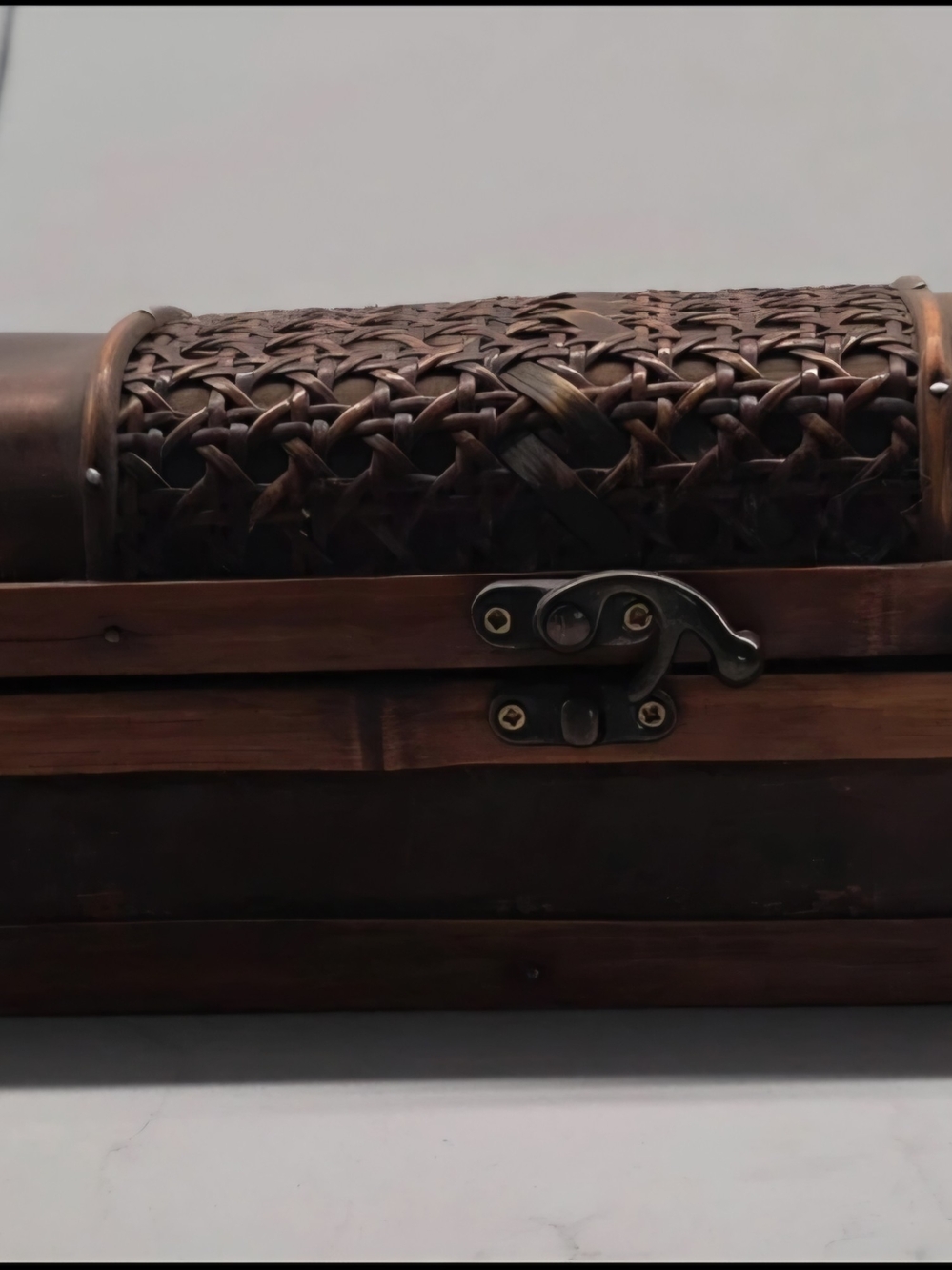 Brown Woven Accessory Case